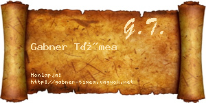 Gabner Tímea névjegykártya