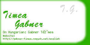 timea gabner business card